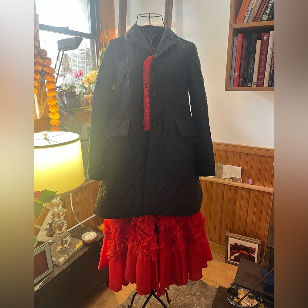 Comme des Garcons Black Quilted Rain Coat